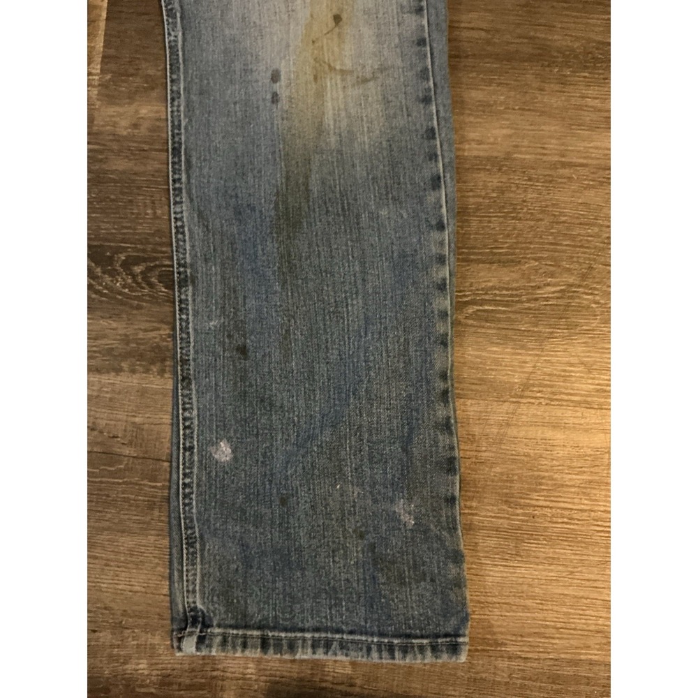 Ariat Legacy M2 Traditional Relaxed Boot Cut Jeans Men's 31x34 Blue Denim STAINS - Picture 2 of 9